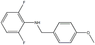 2,6-difluoro-N-[(4-methoxyphenyl)methyl]aniline Struktur