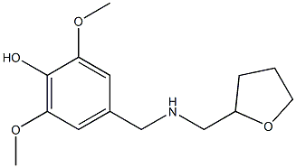 2,6-dimethoxy-4-{[(oxolan-2-ylmethyl)amino]methyl}phenol Struktur