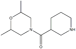 2,6-dimethyl-4-(piperidin-3-ylcarbonyl)morpholine Struktur