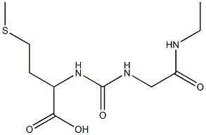 2-[({[2-(ethylamino)-2-oxoethyl]amino}carbonyl)amino]-4-(methylthio)butanoic acid Struktur