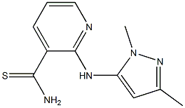 2-[(1,3-dimethyl-1H-pyrazol-5-yl)amino]pyridine-3-carbothioamide Struktur