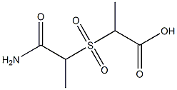 2-[(1-carbamoylethane)sulfonyl]propanoic acid Struktur