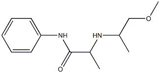 2-[(1-methoxypropan-2-yl)amino]-N-phenylpropanamide Struktur