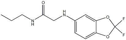 2-[(2,2-difluoro-2H-1,3-benzodioxol-5-yl)amino]-N-propylacetamide Struktur