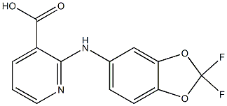 2-[(2,2-difluoro-2H-1,3-benzodioxol-5-yl)amino]pyridine-3-carboxylic acid Struktur