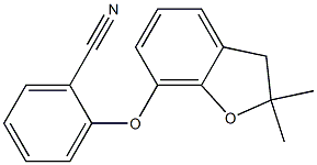 2-[(2,2-dimethyl-2,3-dihydro-1-benzofuran-7-yl)oxy]benzonitrile Struktur