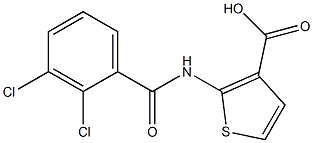 2-[(2,3-dichlorobenzene)amido]thiophene-3-carboxylic acid Struktur