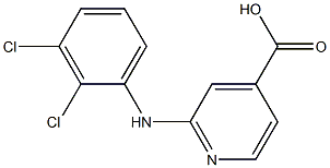 2-[(2,3-dichlorophenyl)amino]pyridine-4-carboxylic acid Struktur