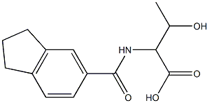 2-[(2,3-dihydro-1H-inden-5-ylcarbonyl)amino]-3-hydroxybutanoic acid Struktur