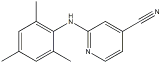 2-[(2,4,6-trimethylphenyl)amino]pyridine-4-carbonitrile Struktur