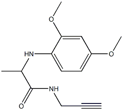 2-[(2,4-dimethoxyphenyl)amino]-N-(prop-2-yn-1-yl)propanamide Struktur