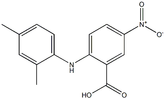 2-[(2,4-dimethylphenyl)amino]-5-nitrobenzoic acid Struktur