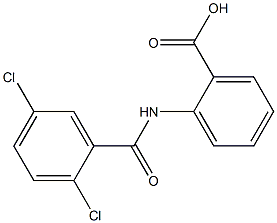 2-[(2,5-dichlorobenzene)(methyl)amido]benzoic acid Struktur