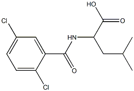 2-[(2,5-dichlorophenyl)formamido]-4-methylpentanoic acid Struktur