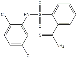 2-[(2,5-dichlorophenyl)sulfamoyl]benzene-1-carbothioamide Struktur