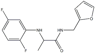 2-[(2,5-difluorophenyl)amino]-N-(furan-2-ylmethyl)propanamide Struktur