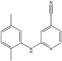 2-[(2,5-dimethylphenyl)amino]pyridine-4-carbonitrile Struktur