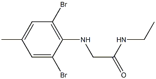 2-[(2,6-dibromo-4-methylphenyl)amino]-N-ethylacetamide Struktur