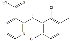 2-[(2,6-dichloro-3-methylphenyl)amino]pyridine-3-carbothioamide Struktur