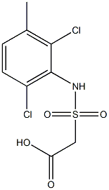 2-[(2,6-dichloro-3-methylphenyl)sulfamoyl]acetic acid Struktur