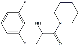 2-[(2,6-difluorophenyl)amino]-1-(piperidin-1-yl)propan-1-one Struktur