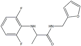 2-[(2,6-difluorophenyl)amino]-N-(furan-2-ylmethyl)propanamide Struktur