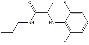 2-[(2,6-difluorophenyl)amino]-N-propylpropanamide Struktur