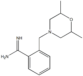 2-[(2,6-dimethylmorpholin-4-yl)methyl]benzenecarboximidamide Struktur