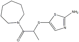 2-[(2-amino-1,3-thiazol-5-yl)sulfanyl]-1-(azepan-1-yl)propan-1-one Struktur