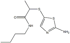 2-[(2-amino-1,3-thiazol-5-yl)sulfanyl]-N-butylpropanamide Struktur