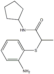 2-[(2-aminophenyl)sulfanyl]-N-cyclopentylpropanamide Struktur