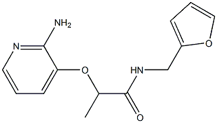 2-[(2-aminopyridin-3-yl)oxy]-N-(furan-2-ylmethyl)propanamide Struktur