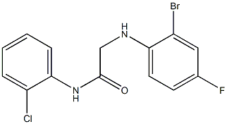 2-[(2-bromo-4-fluorophenyl)amino]-N-(2-chlorophenyl)acetamide Struktur