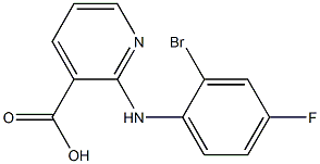 2-[(2-bromo-4-fluorophenyl)amino]pyridine-3-carboxylic acid Struktur