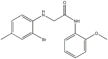 2-[(2-bromo-4-methylphenyl)amino]-N-(2-methoxyphenyl)acetamide Struktur