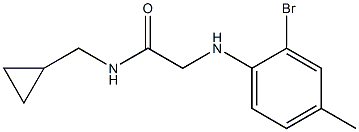 2-[(2-bromo-4-methylphenyl)amino]-N-(cyclopropylmethyl)acetamide Struktur