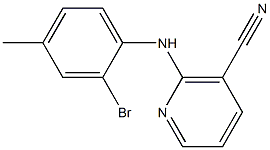 2-[(2-bromo-4-methylphenyl)amino]nicotinonitrile Struktur