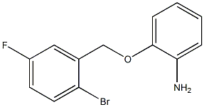 2-[(2-bromo-5-fluorophenyl)methoxy]aniline Struktur