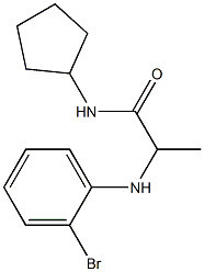 2-[(2-bromophenyl)amino]-N-cyclopentylpropanamide Struktur