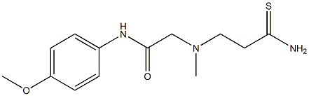 2-[(2-carbamothioylethyl)(methyl)amino]-N-(4-methoxyphenyl)acetamide Struktur