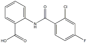 2-[(2-chloro-4-fluorobenzoyl)amino]benzoic acid Struktur