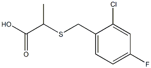 2-[(2-chloro-4-fluorobenzyl)thio]propanoic acid Struktur