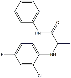 2-[(2-chloro-4-fluorophenyl)amino]-N-phenylpropanamide Struktur