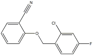 2-[(2-chloro-4-fluorophenyl)methoxy]benzonitrile Struktur