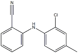 2-[(2-chloro-4-methylphenyl)amino]benzonitrile Struktur