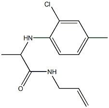 2-[(2-chloro-4-methylphenyl)amino]-N-(prop-2-en-1-yl)propanamide Struktur