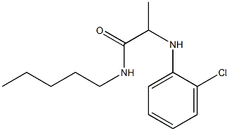 2-[(2-chlorophenyl)amino]-N-pentylpropanamide Struktur