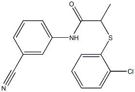 2-[(2-chlorophenyl)sulfanyl]-N-(3-cyanophenyl)propanamide Struktur