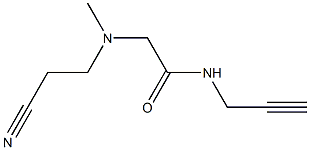 2-[(2-cyanoethyl)(methyl)amino]-N-(prop-2-yn-1-yl)acetamide Struktur