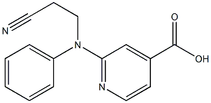 2-[(2-cyanoethyl)(phenyl)amino]pyridine-4-carboxylic acid Struktur